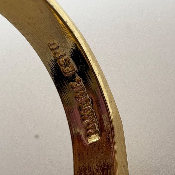 VTG 14k Gold Filled Cubic Zirconia Three Tier Cocktail Ring Size 7.75 - Picture 10 of 11